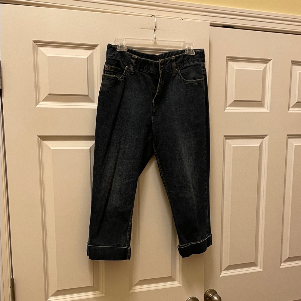 Liz Claiborne Dark Blue Ankle Jeans